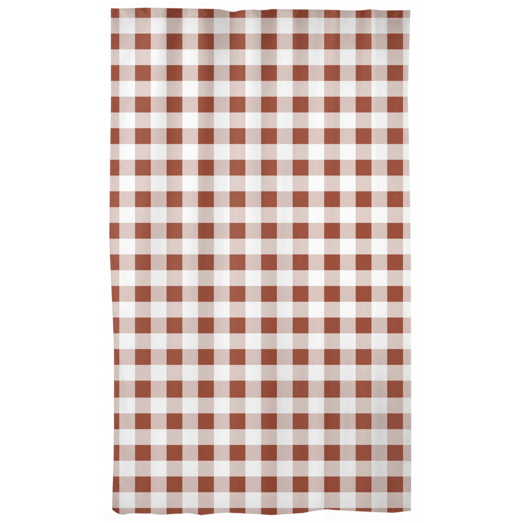 Buffalo Check Red & Off White Single Panel Curtain GTN - The Fox Decor
