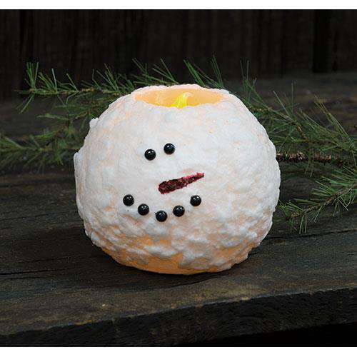 '+5" Snowman Round LED Candle Snowmen CWI+ 