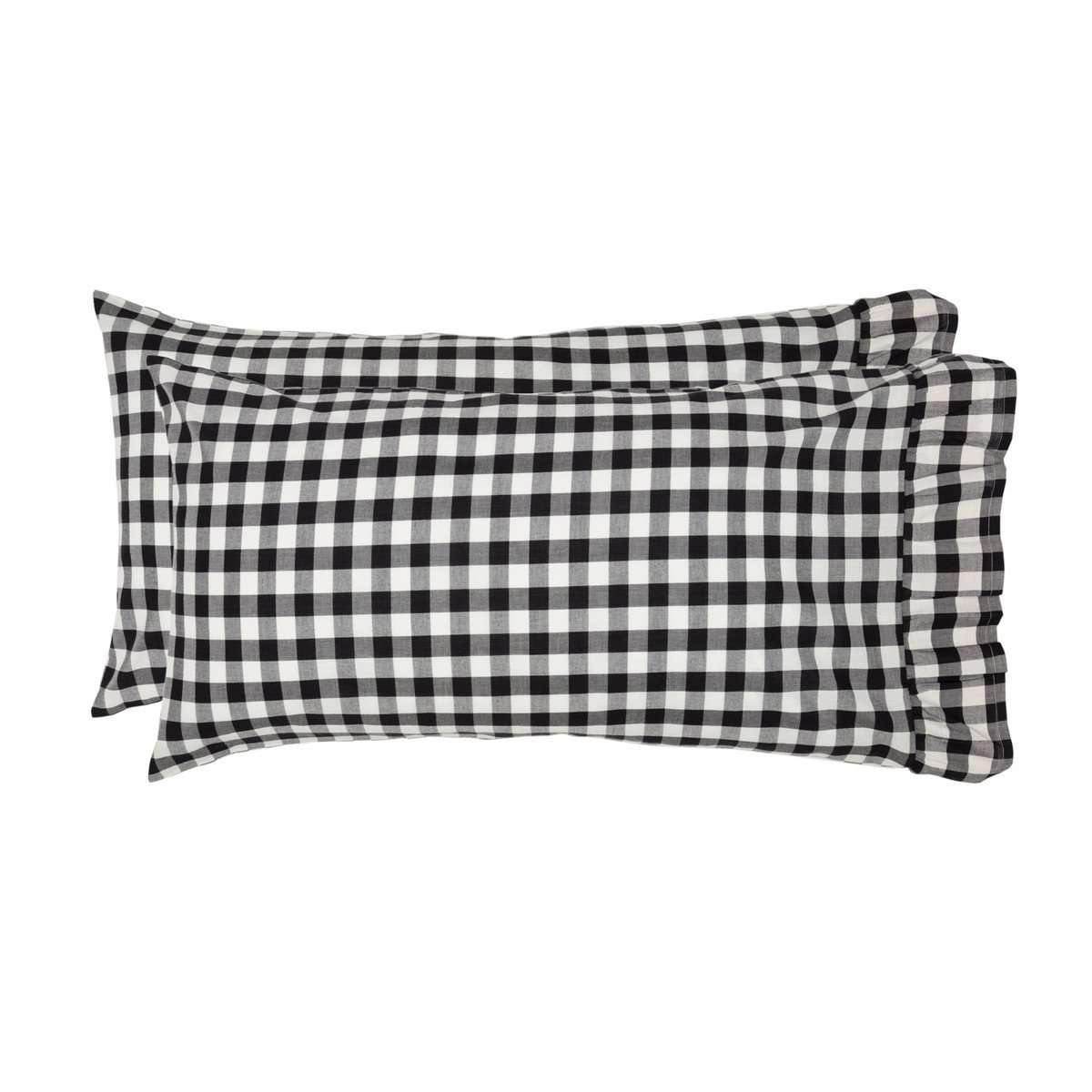 Annie Buffalo Black Check King Pillow Case Set of 2 21x40 VHC Brands - The Fox Decor