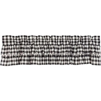 Thumbnail for Annie Buffalo Black Check Ruffled Valance Curtain 16x72 VHC Brands - The Fox Decor