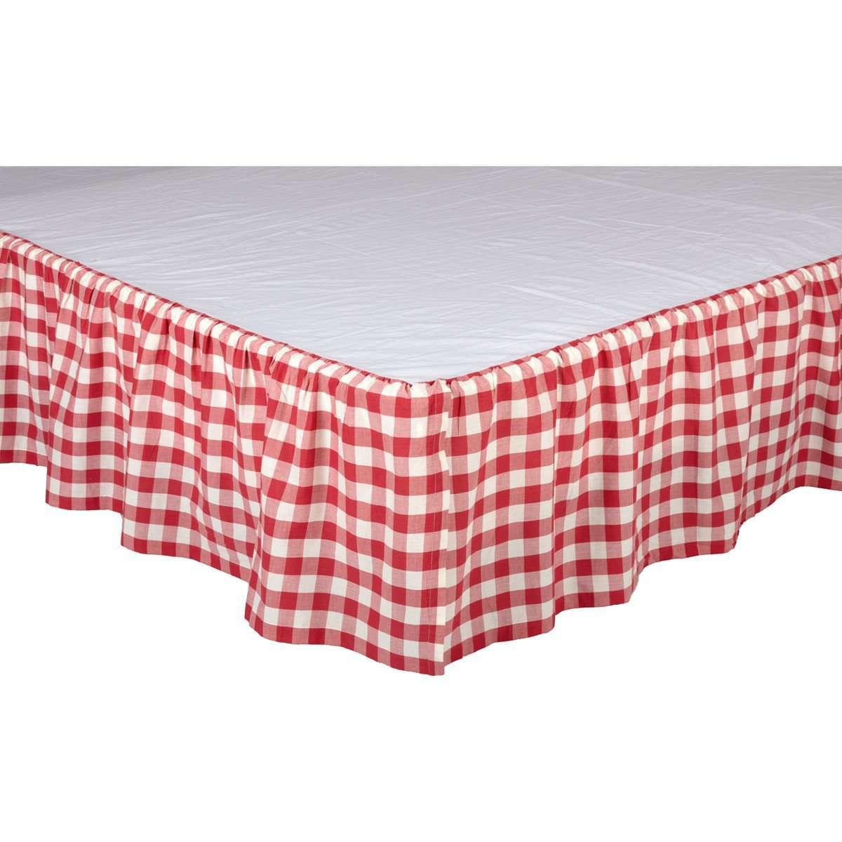Annie Buffalo Red Check Bed Skirts VHC Brands - The Fox Decor