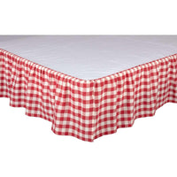Annie Buffalo Red Check Bed Skirts VHC Brands - The Fox Decor