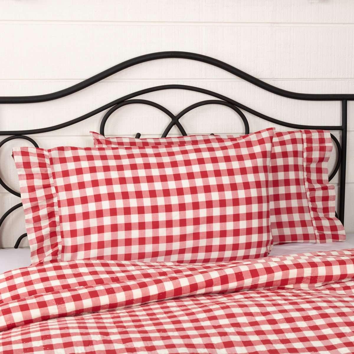Annie Buffalo Red Check Standard Pillow Case Set of 2 21x30