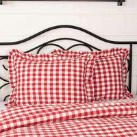 Thumbnail for Annie Buffalo Red Check Ruffled Standard Sham 21x27 VHC Brands - The Fox Decor