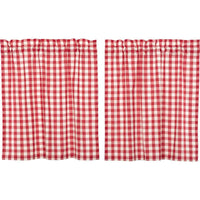 Thumbnail for Annie Buffalo Red Check Tier Curtain Set of 2 L36xW36 - The Fox Decor