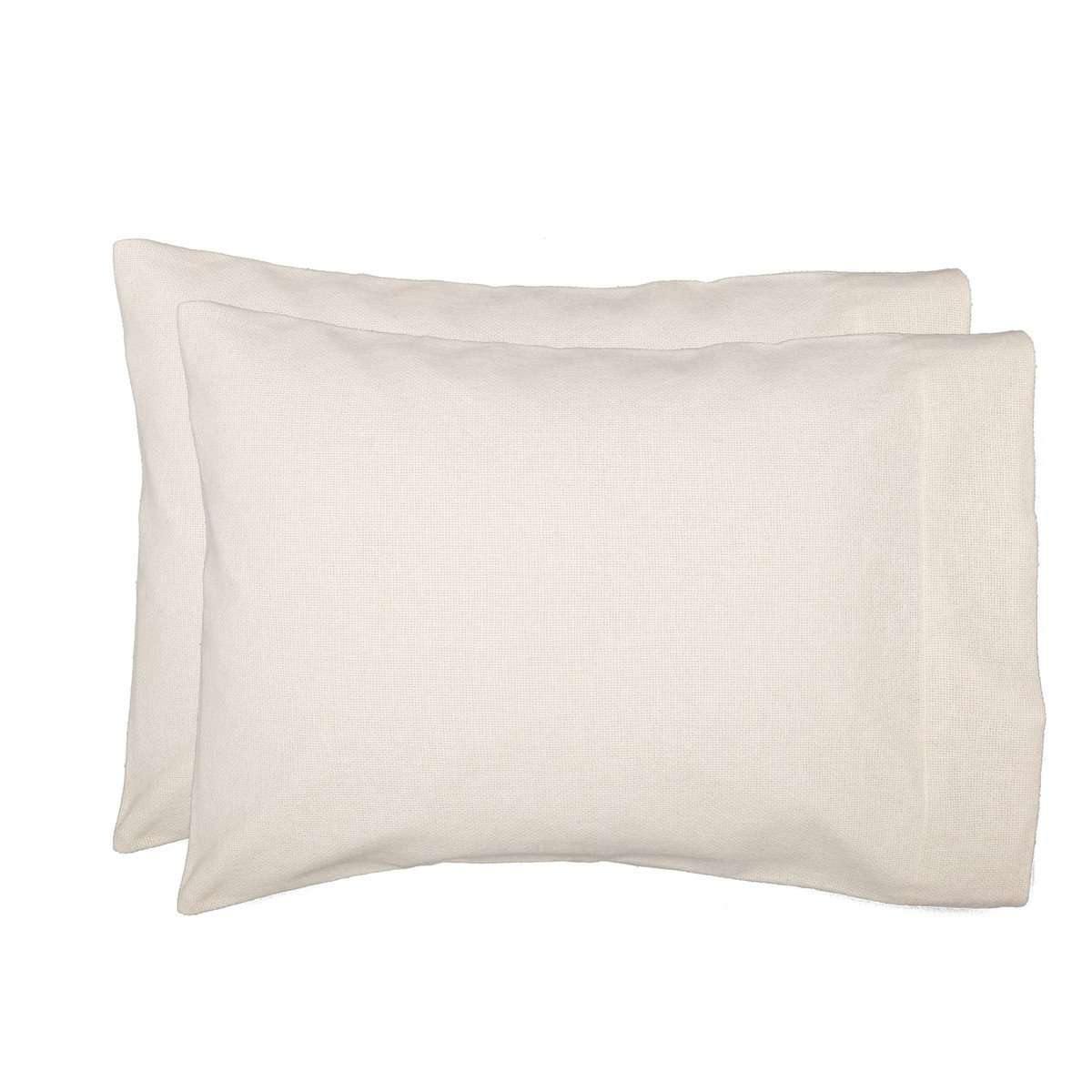 Burlap Antique White Standard Pillow Case Set of 2 21x30 VHC Brands - The Fox Decor