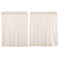 Thumbnail for Burlap Antique White Tier Curtain Set of 2 L36xW36 - The Fox Decor