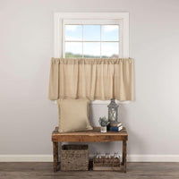 Thumbnail for Burlap Vintage Tier Curtain Set of 2 L24xW36 - The Fox Decor
