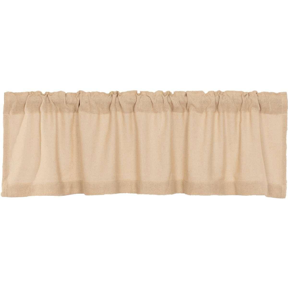 Burlap Valance Curtains Natural, White, Chocolate - The Fox Decor