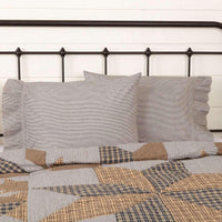 Thumbnail for Dakota Star Farmhouse Blue Ticking Stripe Standard Pillow Case Set of 2 21x30 VHC Brands - The Fox Decor