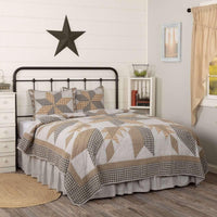 Thumbnail for Dakota Star Farmhouse Blue California King Quilt Set (1 Quilt 130Wx115L & 2 Shams 21x37) VHC Brands - The Fox Decor