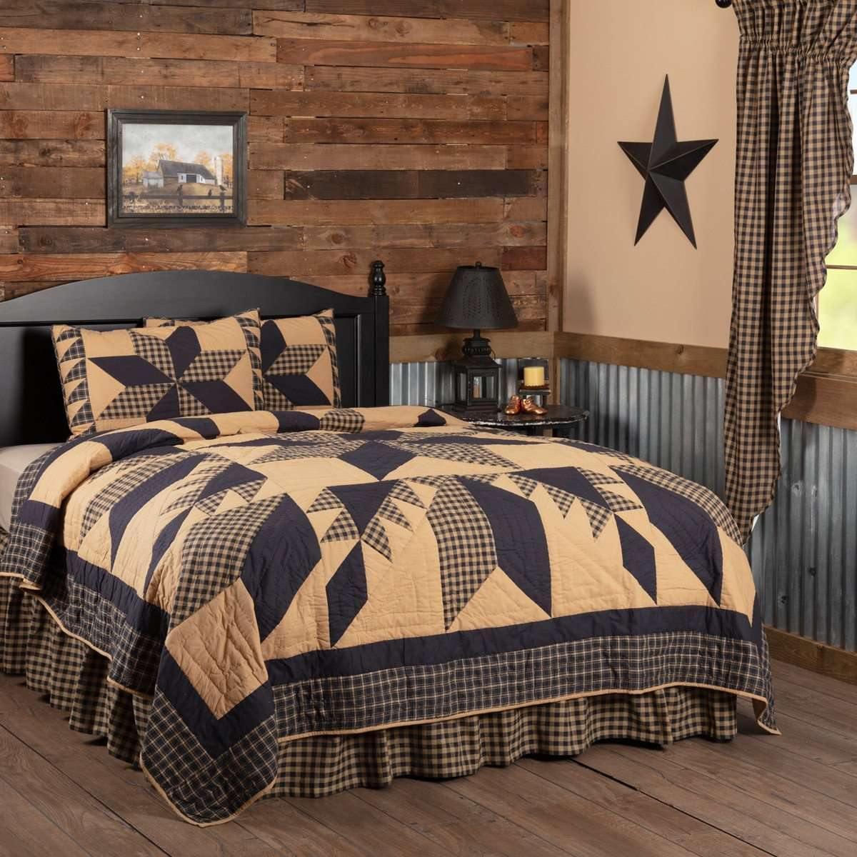 Dakota Star California King Quilt Set; 1-Quilt 130Wx115L w/2 Shams 21x37 VHC Brands