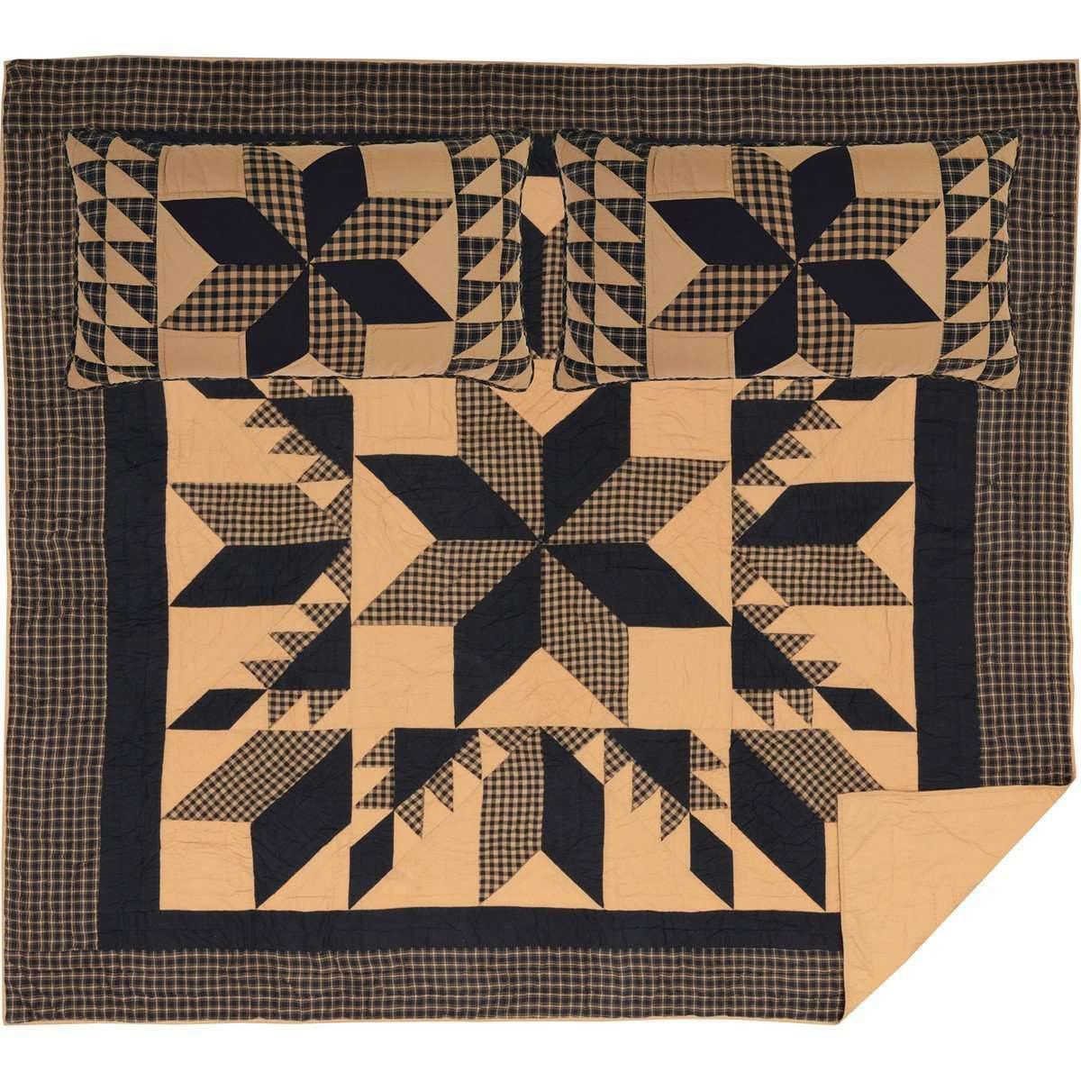 Dakota Star King Quilt Set; 1-Quilt 105Wx95L w/2 Shams 21x37 VHC Brands - The Fox Decor