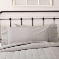 Thumbnail for Hatteras Seersucker Blue Ticking Stripe King Pillow Case Set of 2 21x40 VHC Brands - The Fox Decor