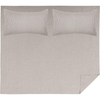 Thumbnail for Hatteras Seersucker Blue Ticking Stripe Quilt Coverlet Set VHC Brands california king
