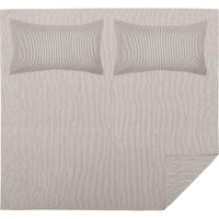Thumbnail for Hatteras Seersucker Blue Ticking Stripe Quilt Coverlet Set VHC Brands king