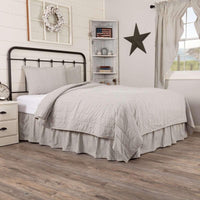 Thumbnail for Hatteras Seersucker Blue Ticking Stripe Quilt Coverlet Set VHC Brands