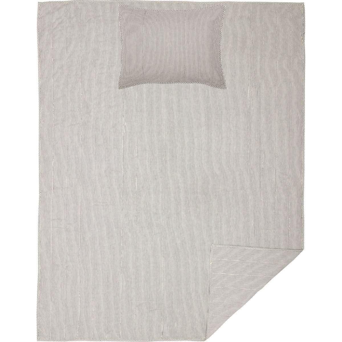 Hatteras Seersucker Blue Ticking Stripe Quilt Coverlet Set VHC Brands online twin set