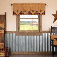 Thumbnail for Heritage Farms Primitive Star and Pip Valance Layered Curtain 20x60 VHC Brands - The Fox Decor