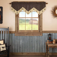 Thumbnail for Kettle Grove Star Valance Curtain Country Black VHC Brands - The Fox Decor