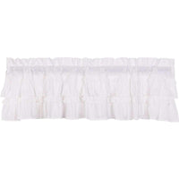 Thumbnail for Muslin Ruffled Bleached White Valance Curtain 16x60 VHC Brands - The Fox Decor