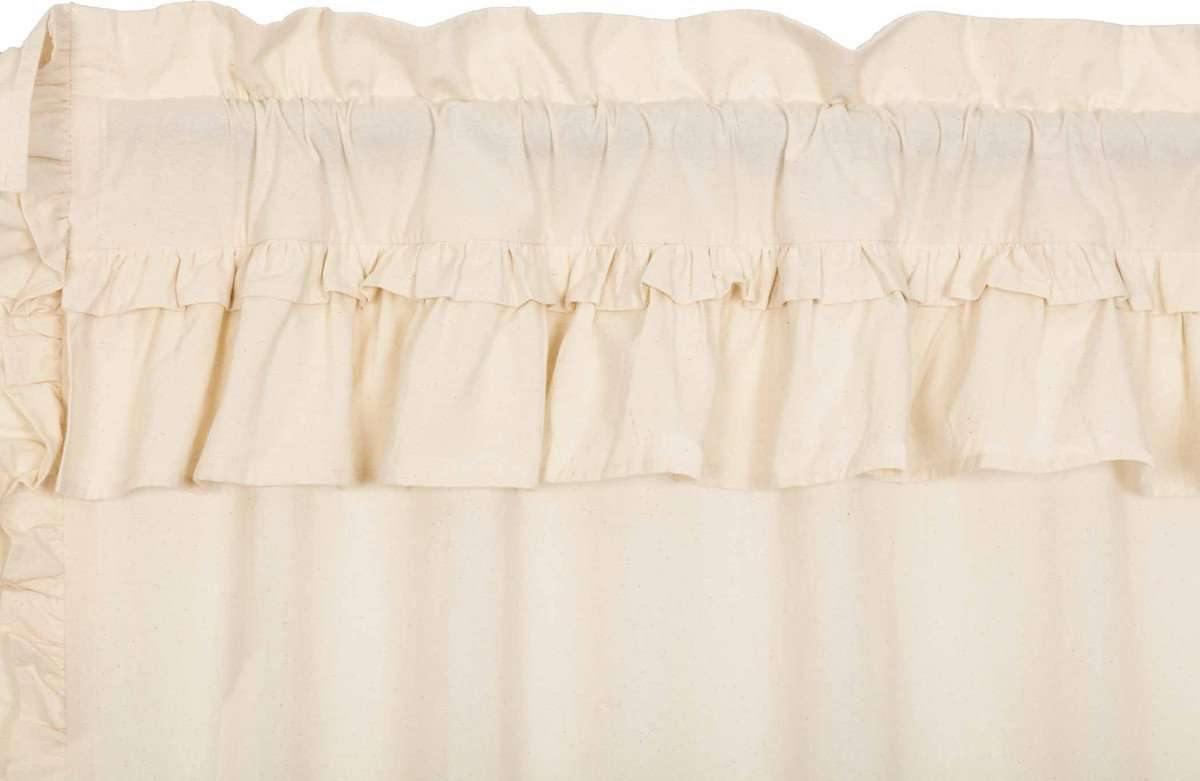 Muslin Ruffled Unbleached Natural Valance Curtain 16x60 VHC Brands - The Fox Decor