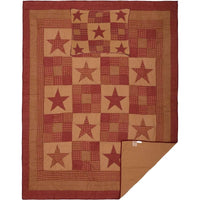 Ninepatch Star Twin Quilt Set; 1-Quilt 68Wx86L w/1 Sham 21x27 VHC Brands - The Fox Decor