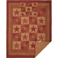 Thumbnail for Ninepatch Star Twin Quilt Set; 1-Quilt 68Wx86L w/1 Sham 21x27 VHC Brands full