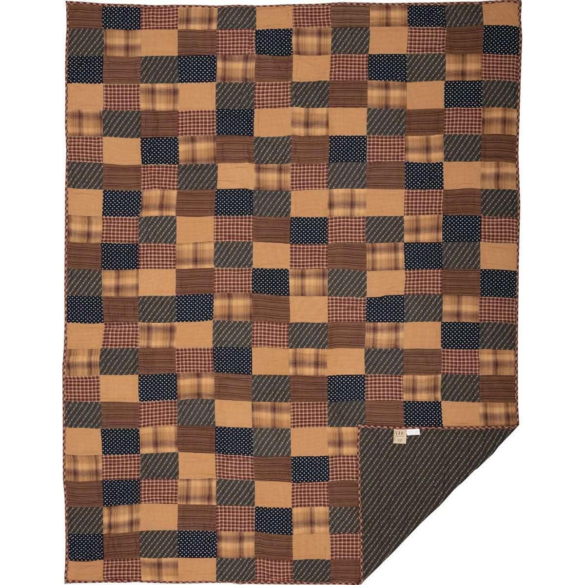 Patriotic Patch Twin Quilt Set(1 Quilt 70Wx90L & 1 Sham 21x27) VHC Brands - The Fox Decor