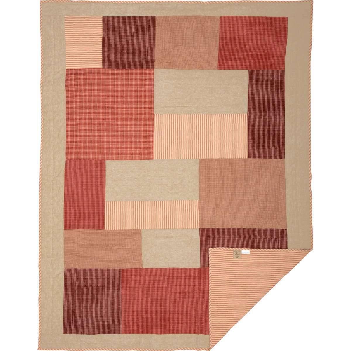 Rory Schoolhouse Red Twin Quilt 86Lx68W VHC Brands - The Fox Decor