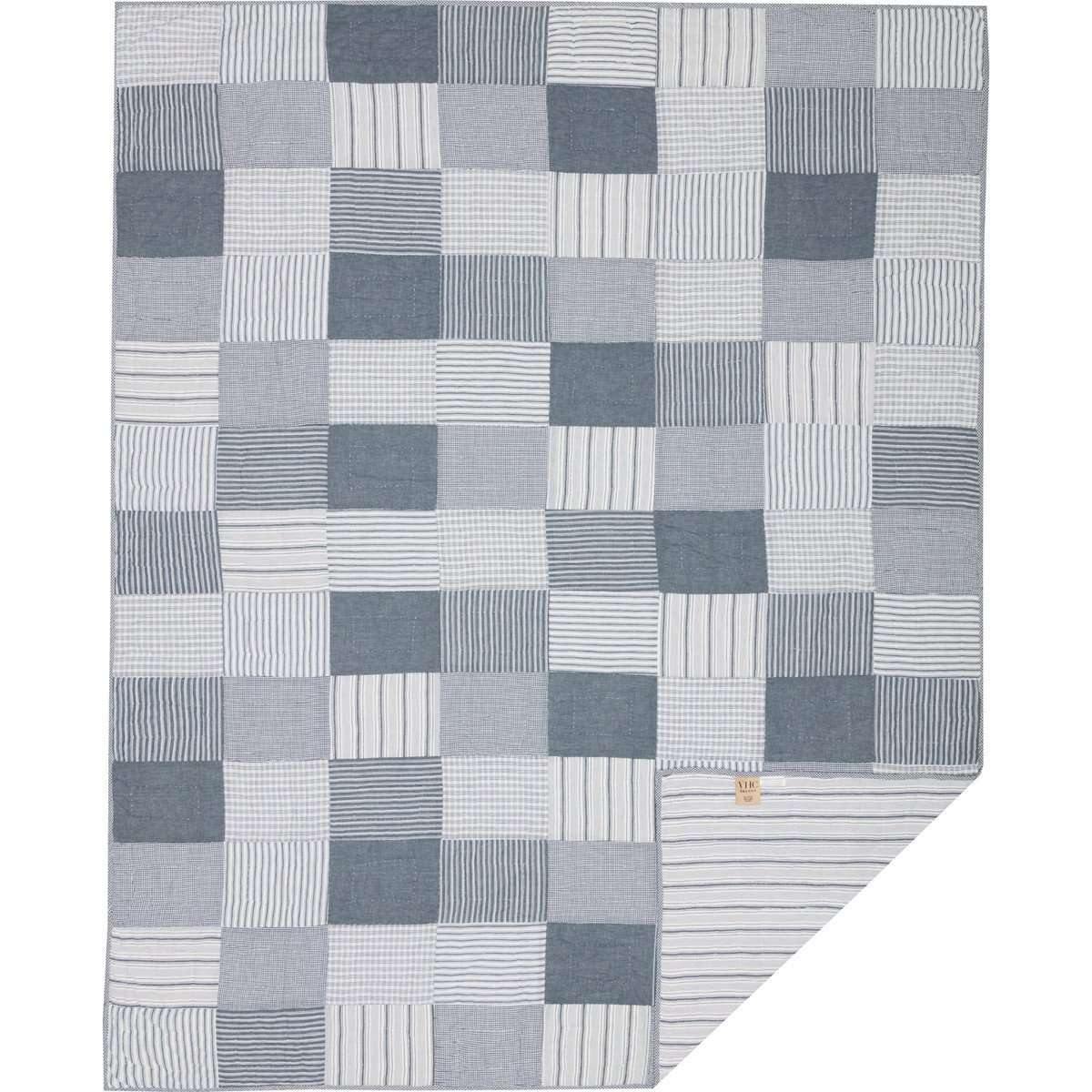 Sawyer Mill Blue Twin Quilt 68Wx86L VHC Brands full
