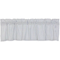 Thumbnail for Sawyer Mill Blue Ticking Stripe Valance Curtain 16x60 VHC Brands - The Fox Decor