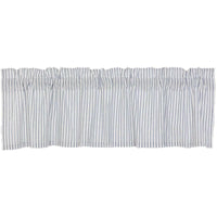 Thumbnail for Sawyer Mill Blue Ticking Stripe Valance Curtain 16x60 VHC Brands - The Fox Decor