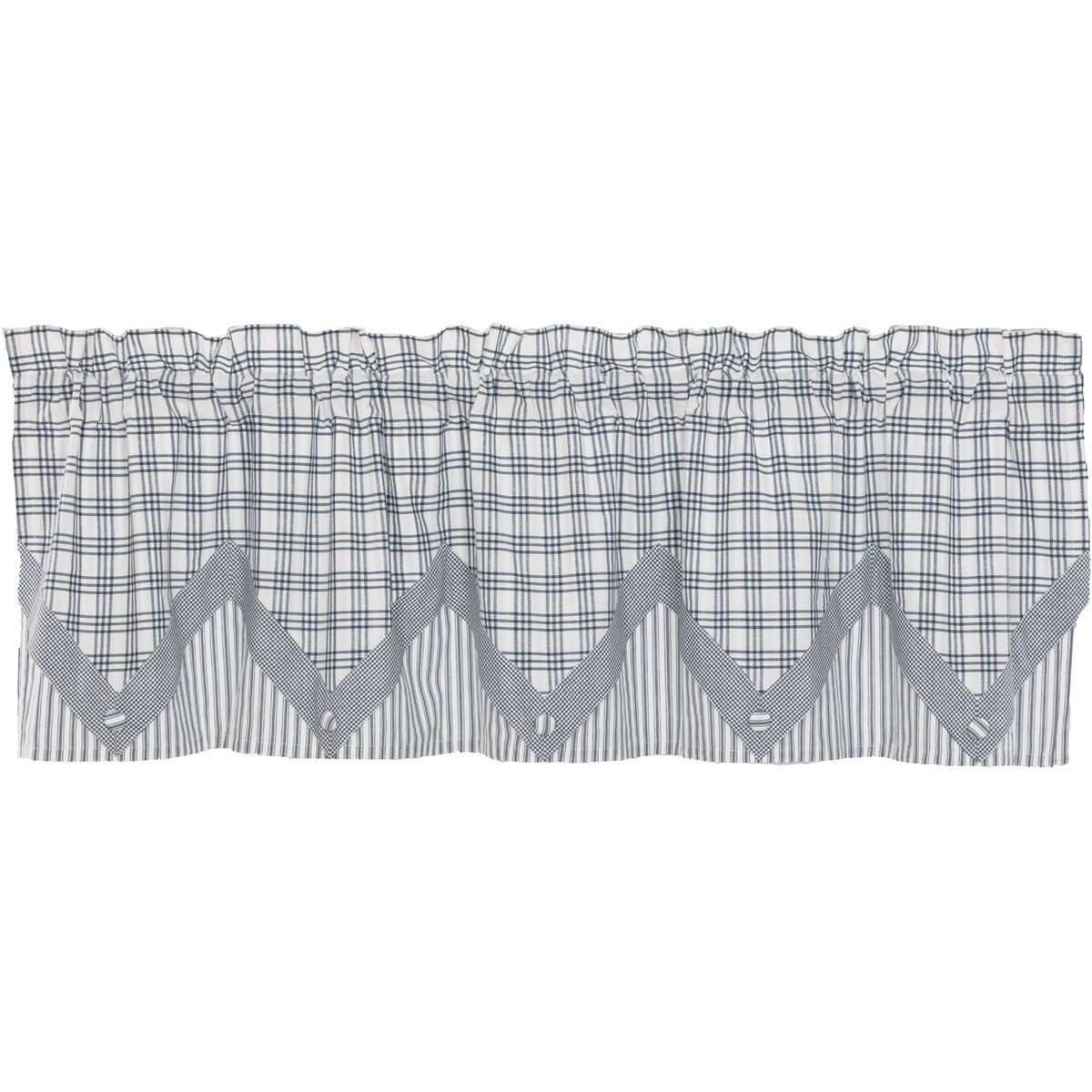 Sawyer Mill Blue Valance Layered Curtain 20x72 VHC Brands - The Fox Decor