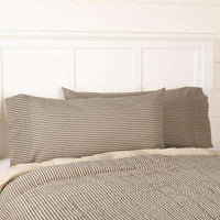 Thumbnail for Sawyer Mill Charcoal Ticking Stripe King Pillow Case Set of 2 21x40