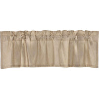 Thumbnail for Sawyer Mill Charcoal Ticking Stripe Valance Curtain 16x60 VHC Brands - The Fox Decor