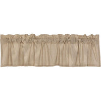 Thumbnail for Sawyer Mill Charcoal Ticking Stripe Valance Curtain 16x72 VHC Brands - The Fox Decor
