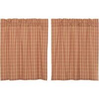 Thumbnail for Sawyer Mill Red Plaid Tier Curtain Set VHC Brands - The Fox Decor