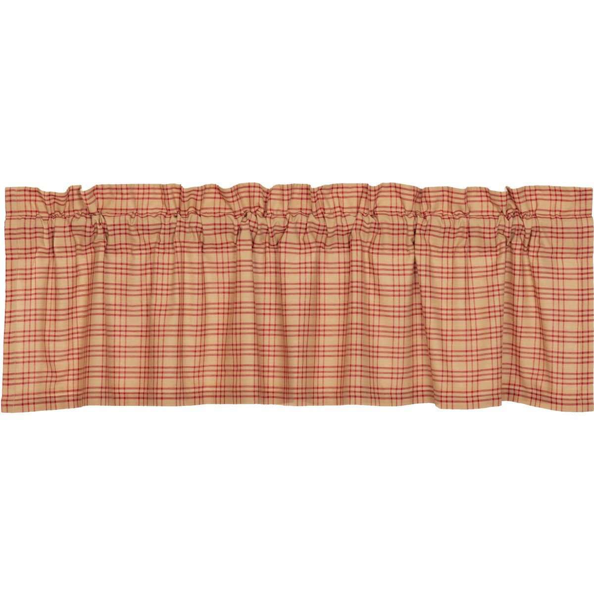 Sawyer Mill Red Plaid Valance Curtain VHC Brands - The Fox Decor