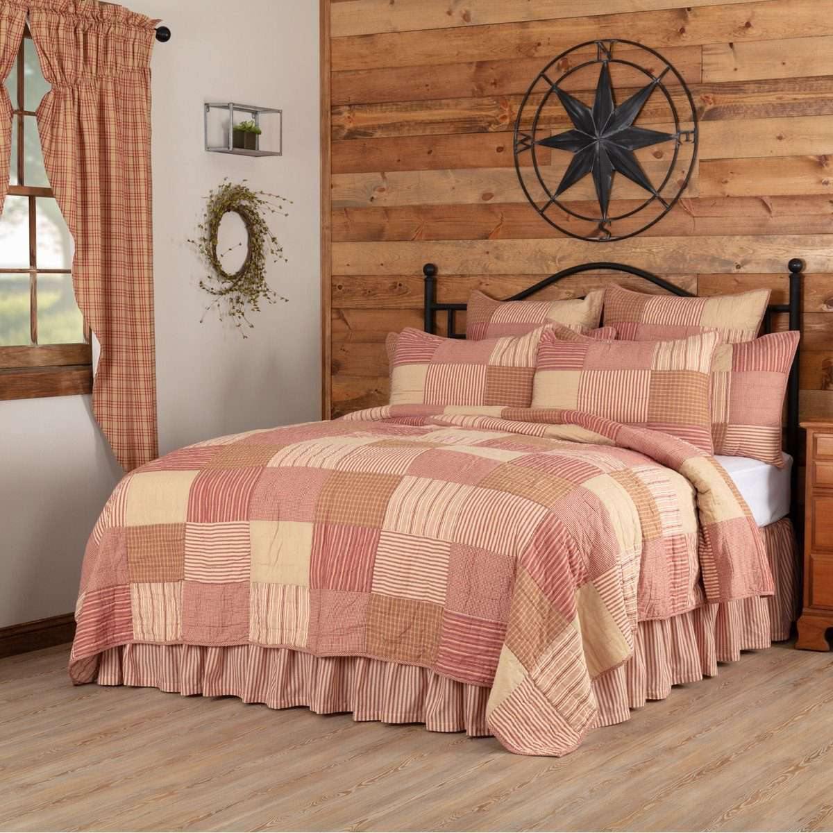 Sawyer Mill Red California King Quilt 130Wx115L VHC Brands