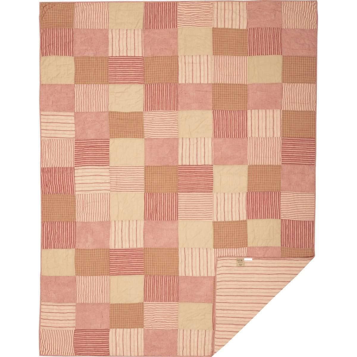 Sawyer Mill Red Twin Quilt 68Wx86L VHC Brands - The Fox Decor