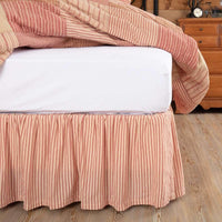 Thumbnail for Sawyer Mill Red Ticking Stripe Bed Skirts VHC Brands - The Fox Decor