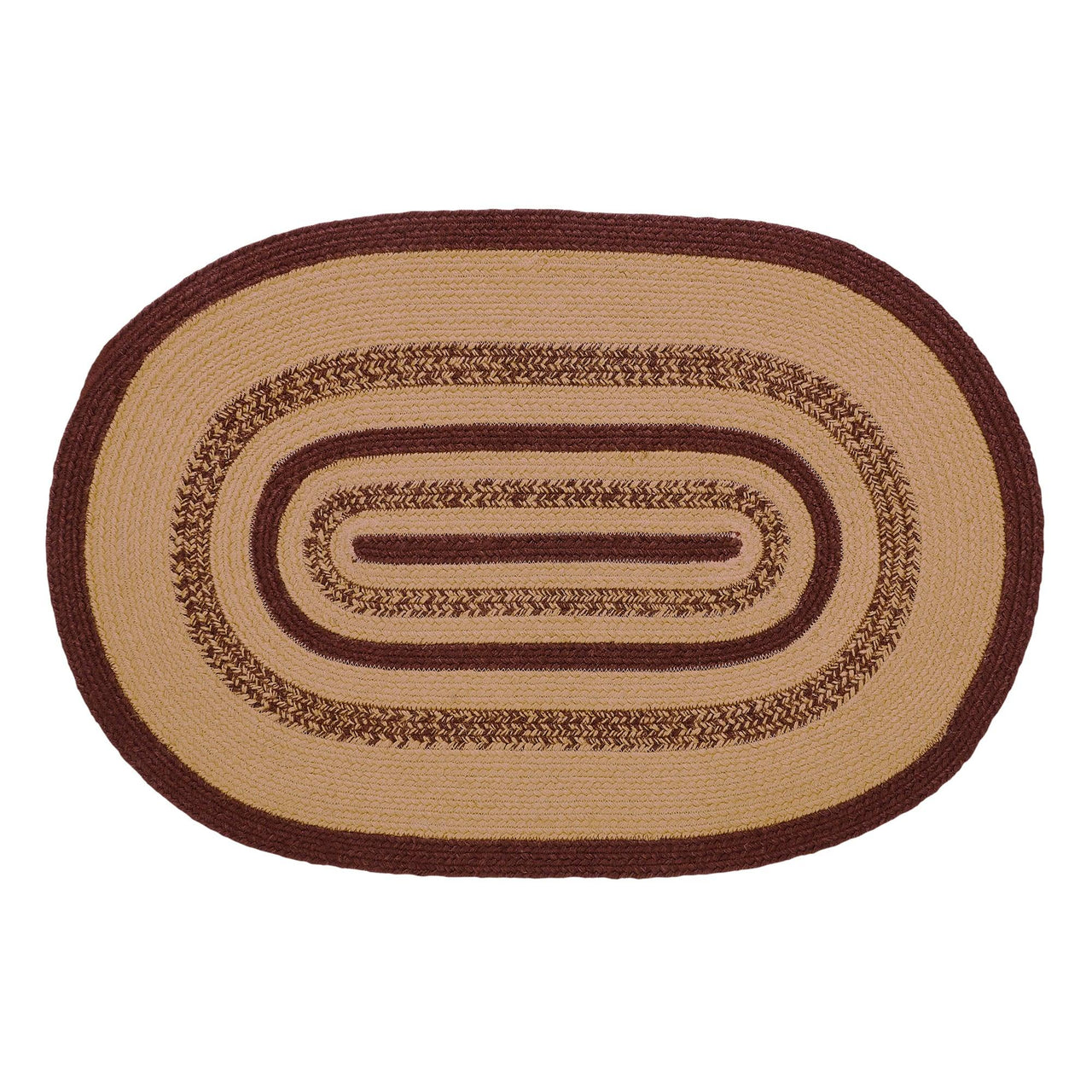 Potomac Jute Braided Rug Oval Stencil Stars w/ Pad 2'x3' VHC Brands - The Fox Decor