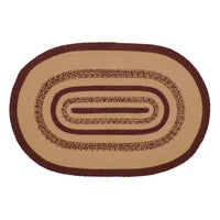 Thumbnail for Potomac Jute Braided Rug Oval Stencil Stars w/ Pad 2'x3' VHC Brands - The Fox Decor