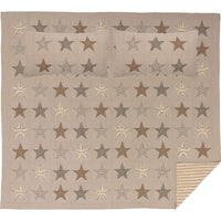 Thumbnail for Sawyer Mill Star Charcoal California King Quilt Set; 1-Quilt 130Wx115L w/2 Shams 21x37 VHC Brands full