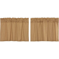 Thumbnail for Simple Life Flax Khaki Tier Curtain Set of 2 L24xW36 VHC Brands - The Fox Decor