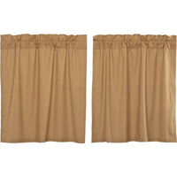 Thumbnail for Simple Life Flax Khaki Tier Curtain Set of 2 L36xW36 VHC Brands - The Fox Decor