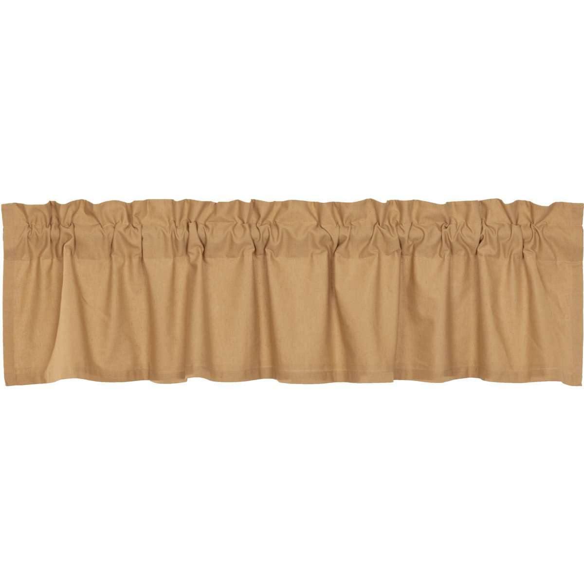 Simple Life Flax Khaki Valance Curtain 16x72 VHC Brands - The Fox Decor