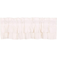 Thumbnail for Simple Life Flax Antique White Ruffled Valance Curtain VHC Brands - The Fox Decor
