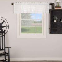 Thumbnail for White Ruffled Sheer Petticoat Valance Curtain 16x72 VHC Brands - The Fox Decor